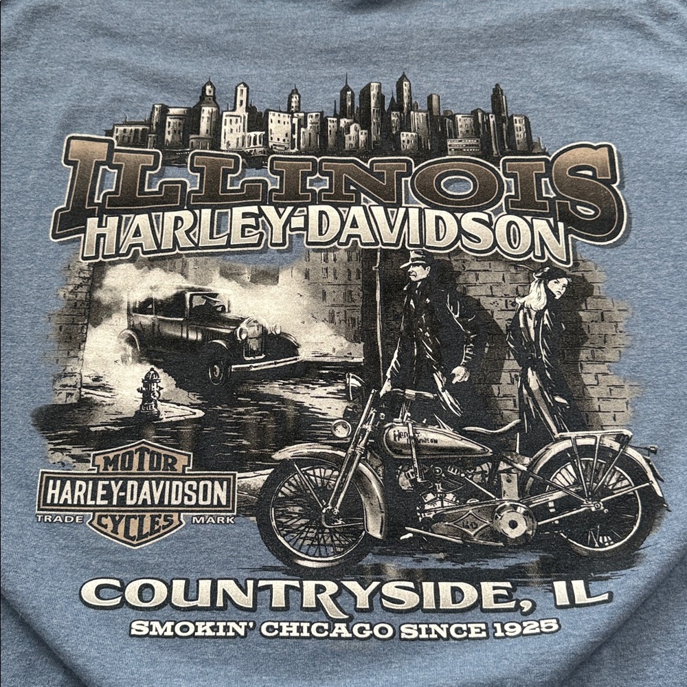 Y2K Harley-Davidson Chicago T-Shirt - Picture 2 of 9